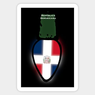 Dominican Republic Flag Christmas Light Sticker